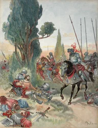 Muerte de Bayard, ilustración de 